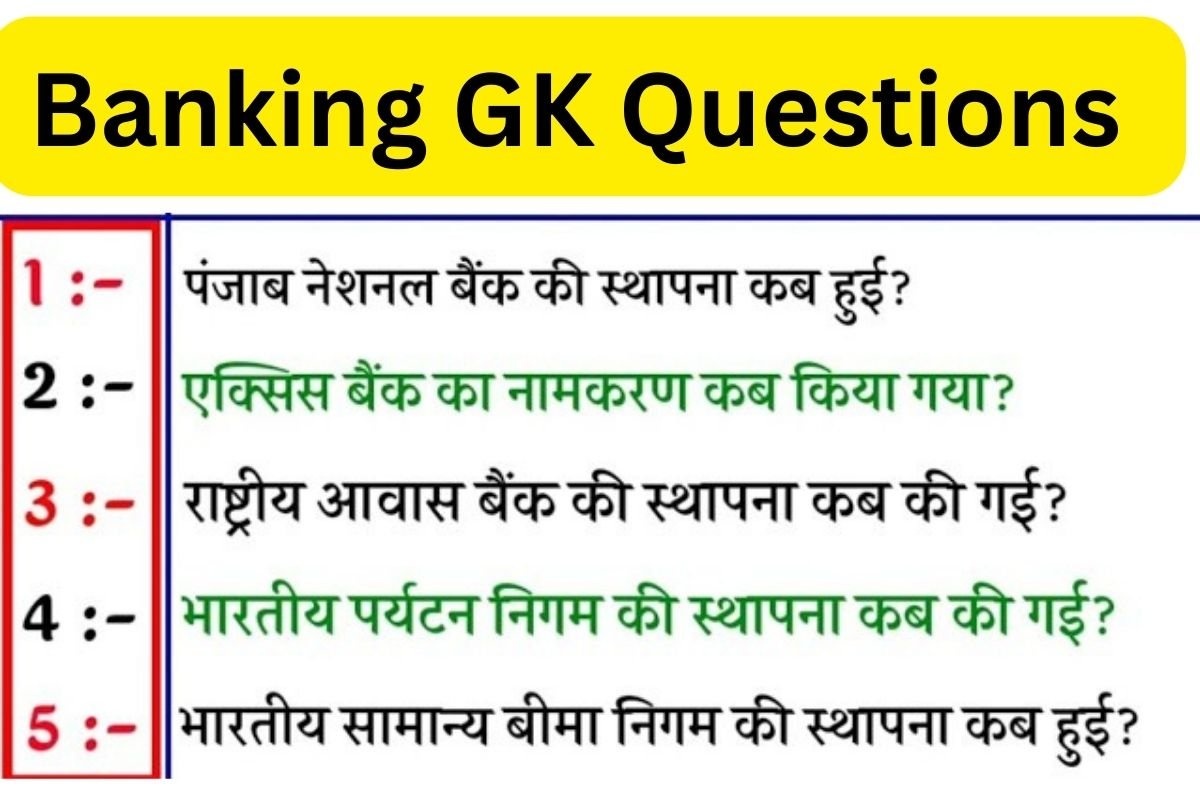 Banking GK Questions in Hindi