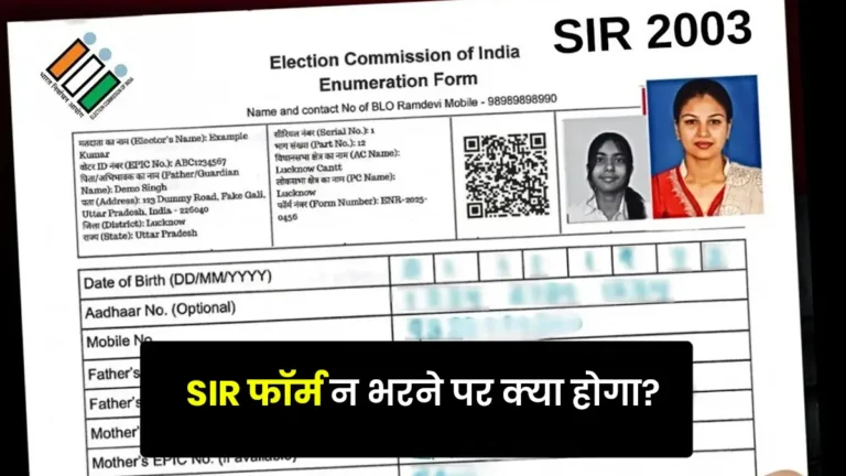 what will happen if the special intensive revision sir form is not filled 1765368294800