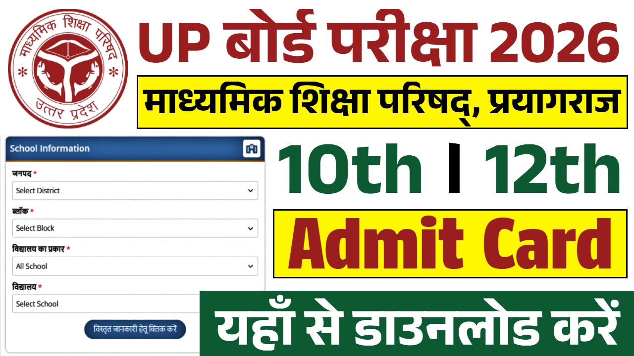 UP Board Admit Card 2026 1