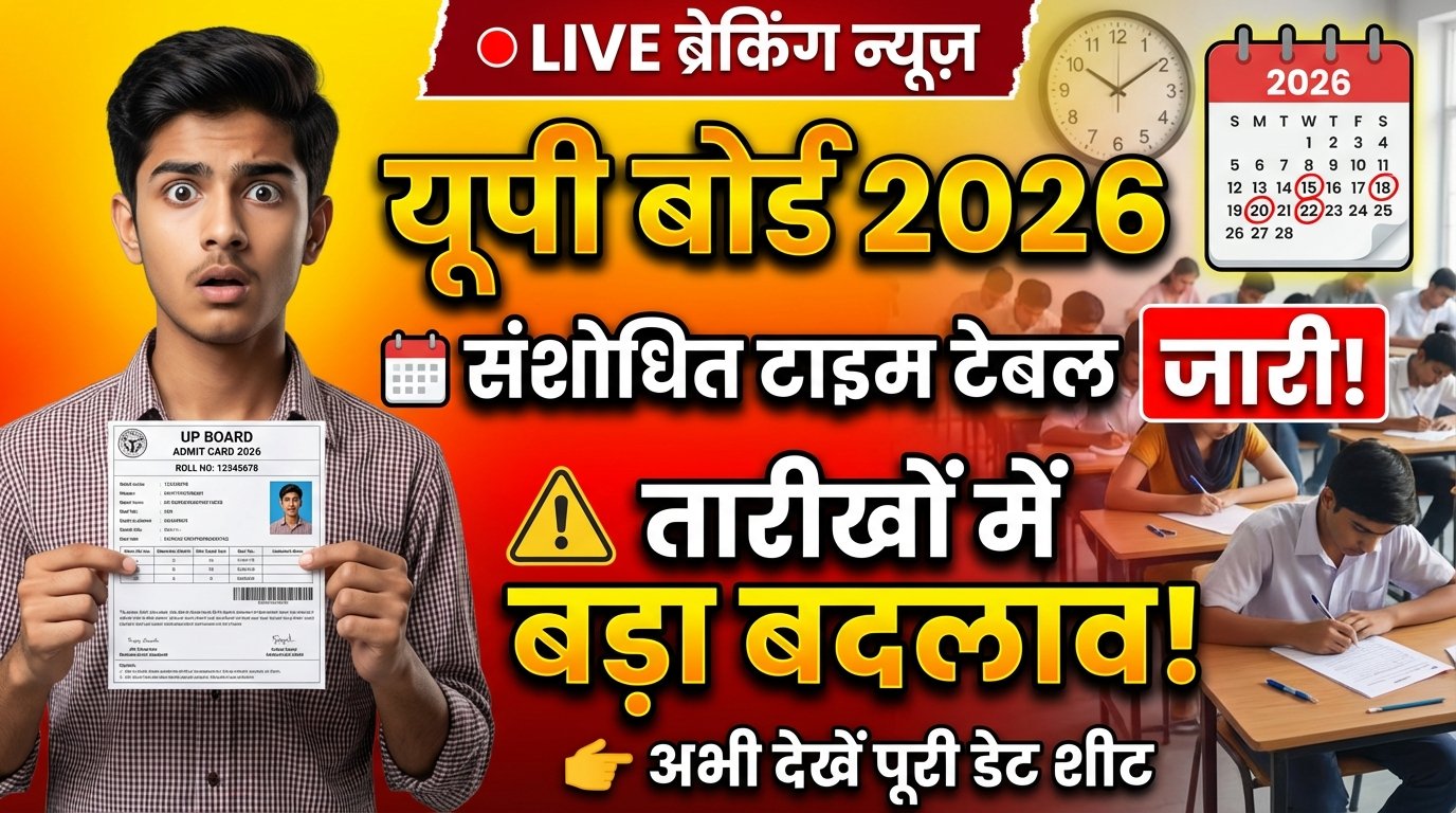 UP Board Revised Exam Schedule 2026